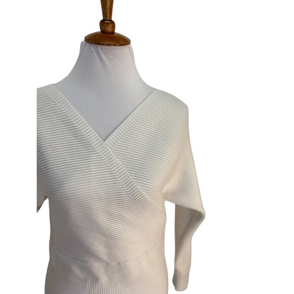 Akira Rib Sweater Dress Cream a size XL Minimalist Quiet Luxury Neutral Corpcore - Picture 8 of 13